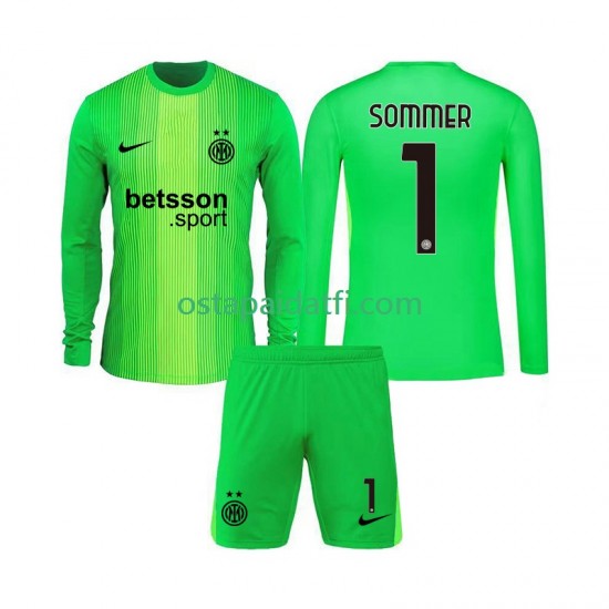 Inter Milan Lapset Maalivahdin Kolmaspeli Jalkapallopaidat 2025-2026 Yann Sommer 1 Pitkähihainen