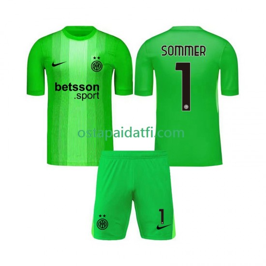 Inter Milan Lapset Maalivahdin Kolmaspeli Jalkapallopaidat 2025-2026 Yann Sommer 1 Lyhythihainen