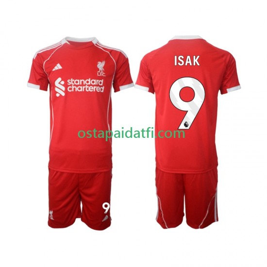 Liverpool Lapset Kotipeli Jalkapallopaidat 2025-2026 ISAK 9 Lyhythihainen