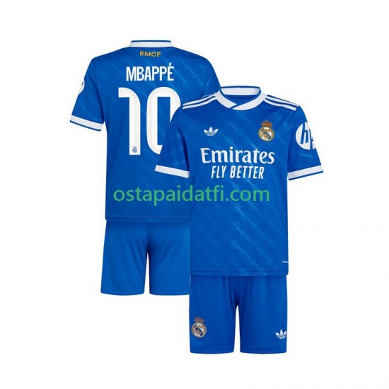 Real Madrid Lapset Kolmaspeli Jalkapallopaidat 2025-2026 Kylian Mbappe 10 Lyhythihainen