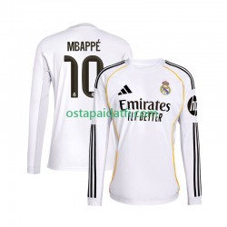 Real Madrid Miehet Kotipeli Jalkapallopaidat 2025-2026 Kylian Mbappe 10 Pitkähihainen
