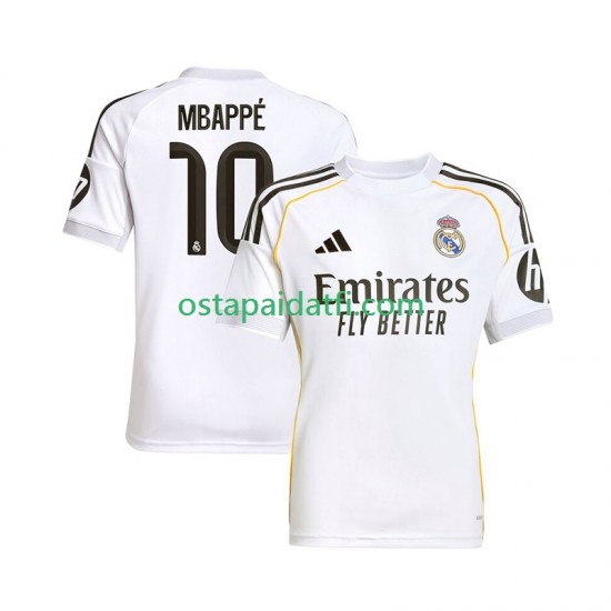 Real Madrid Miehet Kotipeli Jalkapallopaidat 2025-2026 Kylian Mbappe 10 Lyhythihainen