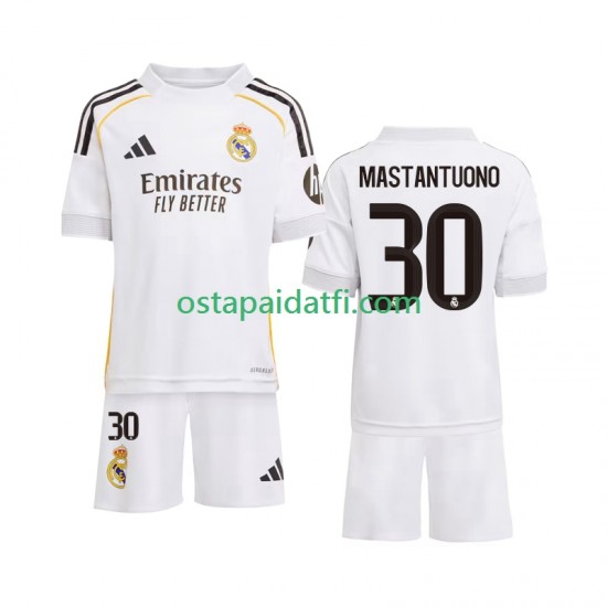 Real Madrid Lapset Kotipeli Jalkapallopaidat 2025-2026 Mastantuono 30 Lyhythihainen