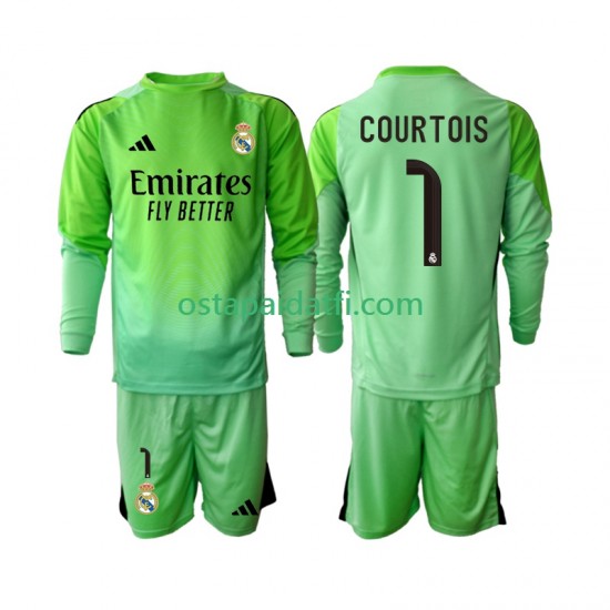 Real Madrid Lapset Vieraspeli Jalkapallopaidat 2025-2026 Thibaut Courtois 1 Pitkähihainen