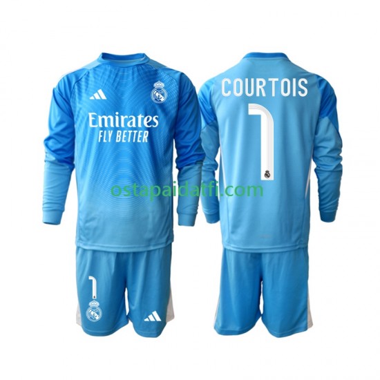 Real Madrid Lapset Kotipeli Jalkapallopaidat 2025-2026 Thibaut Courtois 1 Pitkähihainen
