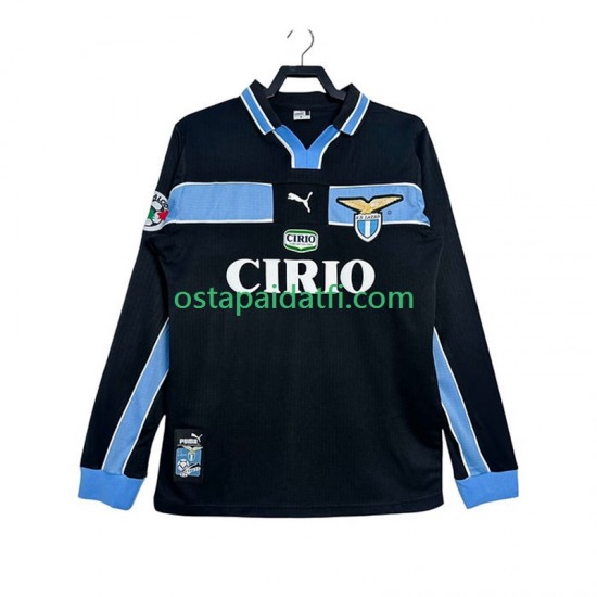 SS Lazio Miehet Retro Vieraspeli Jalkapallopaidat 1998 1999 Pitkähihainen