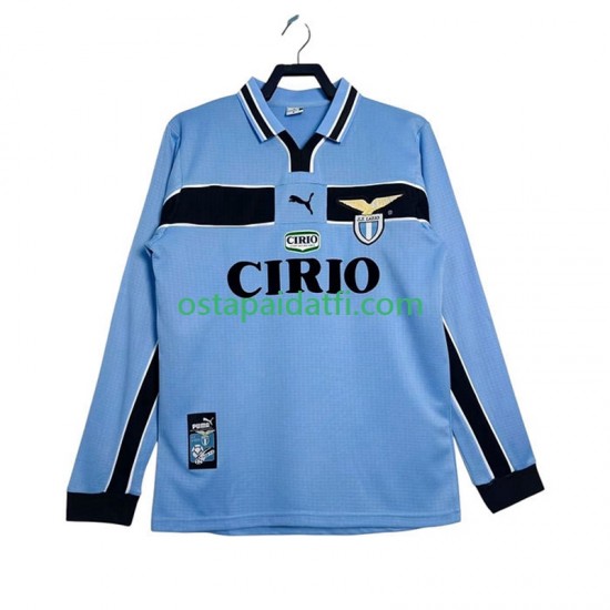 SS Lazio Miehet Retro Kotipeli Jalkapallopaidat 1998 1999 Pitkähihainen