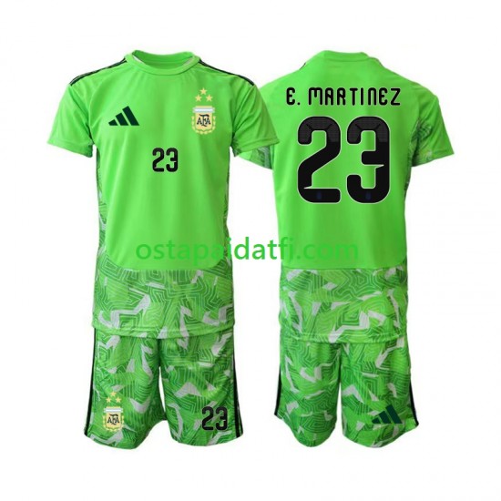Argentiina Lapset Maalivahdin Kolmaspeli Jalkapallopaidat MM 2026 Emiliano Martinez 23 Lyhythihainen