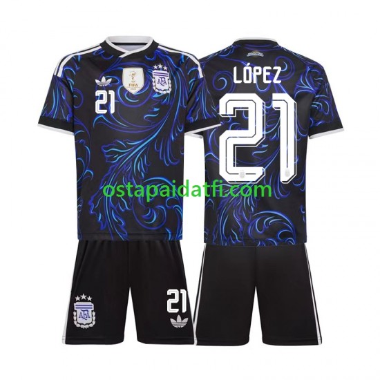 Argentiina Lapset Vieraspeli Jalkapallopaidat MM 2026 Jose Manuel Lopez 21 Lyhythihainen