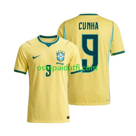 Brasilia Miehet Kotipeli Jalkapallopaidat MM 2026 Matheus Cunha 9 Lyhythihainen