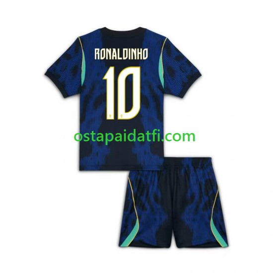 Brasilia Lapset Vieraspeli Jalkapallopaidat MM 2026 Ronaldinho 10 Lyhythihainen