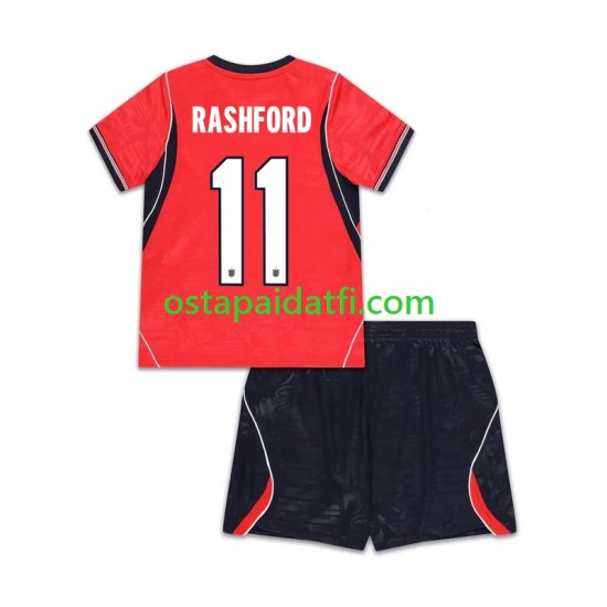 Englanti Lapset Vieraspeli Jalkapallopaidat MM 2026 Marcus Rashford 11 Lyhythihainen