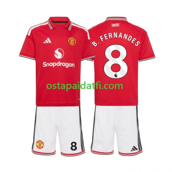 Manchester United Lapset Kotipeli Jalkapallopaidat 2026-2027 Bruno Fernandes 8 Lyhythihainen