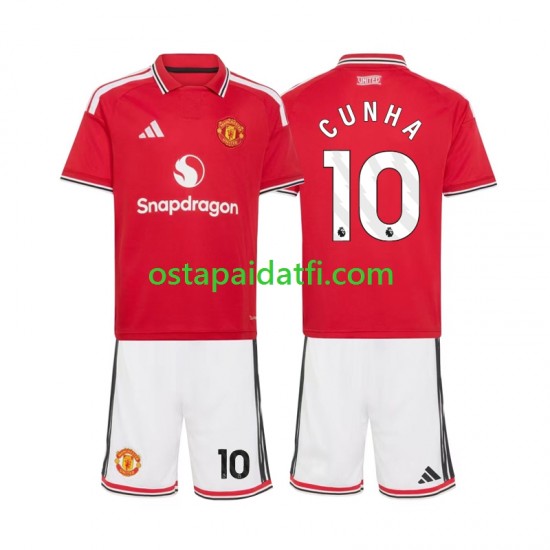 Manchester United Lapset Kotipeli Jalkapallopaidat 2026-2027 Matheus Cunha 10 Lyhythihainen