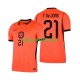 Alankomaat Miehet Kotipeli Jalkapallopaidat MM 2026 Frenkie de Jong 21 Lyhythihainen