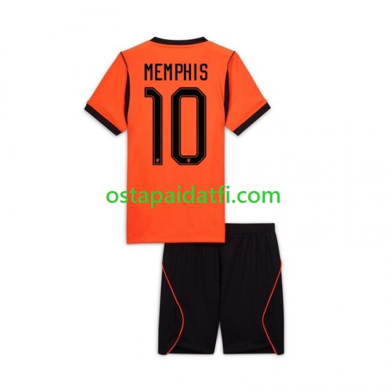Alankomaat Lapset Kotipeli Jalkapallopaidat MM 2026 Memphis Depay 10 Lyhythihainen