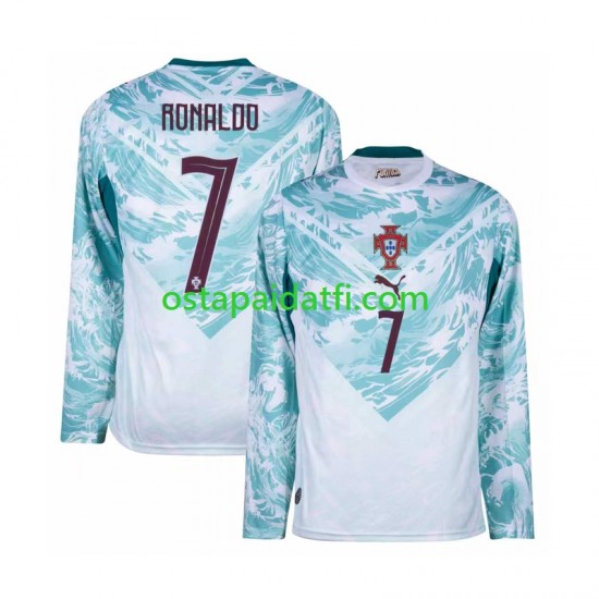 Portugali Miehet Vieraspeli Jalkapallopaidat MM 2026 Cristiano Ronaldo 7 Pitkähihainen