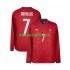 Portugali Miehet Kotipeli Jalkapallopaidat MM 2026 Cristiano Ronaldo 7 Pitkähihainen