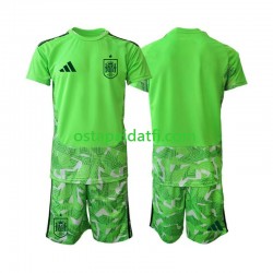 Espanja Lapset Maalivahdin Jalkapallopaidat MM 2026 6th Green color Lyhythihainen