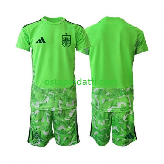 Espanja Lapset Maalivahdin Jalkapallopaidat MM 2026 6th Green color Lyhythihainen