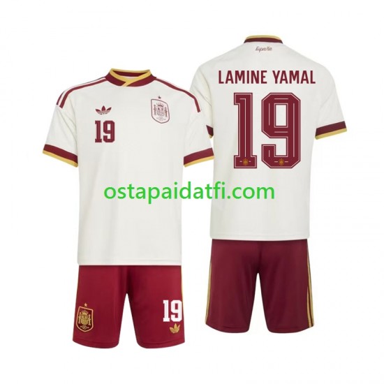 Espanja Lapset Vieraspeli Jalkapallopaidat MM 2026 Lamine Yamal 19 Lyhythihainen