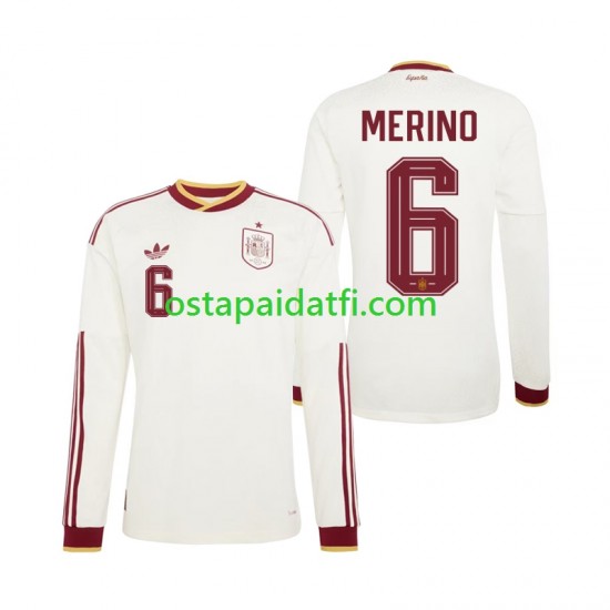 Espanja Miehet Vieraspeli Jalkapallopaidat MM 2026 Mikel Merino 6 Pitkähihainen