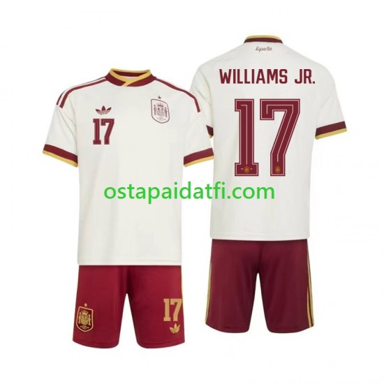 Espanja Lapset Vieraspeli Jalkapallopaidat MM 2026 Nico Williams 17 Lyhythihainen