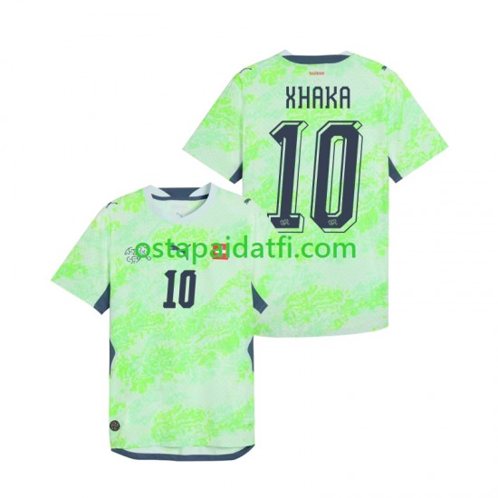 Sveitsi Miehet Vieraspeli Jalkapallopaidat MM 2026 Granit Xhaka 10 Lyhythihainen