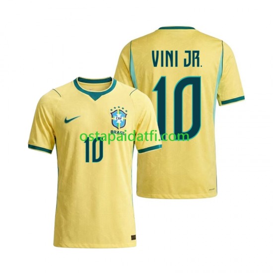 Brasilia Miehet Kotipeli Jalkapallopaidat MM 2026 Vinicius Junior 10 Lyhythihainen