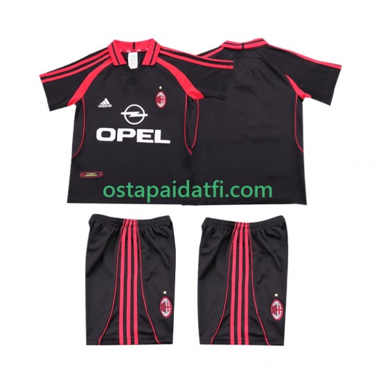 AC Milan Lapset Retro Kolmaspeli Jalkapallopaidat 2000 2001 Lyhythihainen