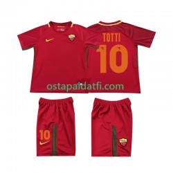 AS Roma Lapset Retro Kotipeli Jalkapallopaidat Totti 10 2017-2018 Lyhythihainen