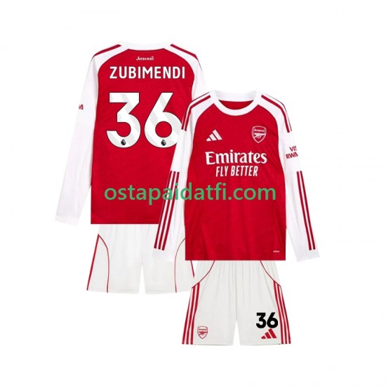 Arsenal Lapset Kotipeli Jalkapallopaidat 2025-2026 Martin Zubimendi 36 Lyhythihainen