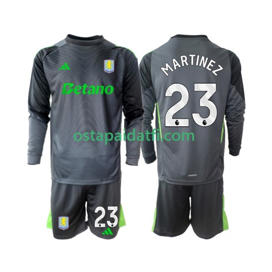 Aston Villa Lapset Maalivahdin Kotipeli Jalkapallopaidat 2025-2026 Emiliano Martinez 23 Pitkähihainen