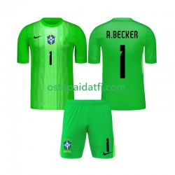 Brasilia Lapset Maalivahdin Kotipeli Jalkapallopaidat Alisson Becker 1 2026 Lyhythihainen