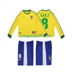 Brasilia Lapset Retro Kotipeli Jalkapallopaidat KAKA 8 1998 Pitkähihainen