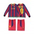 FC Barcelona Lapset Retro Kotipeli Jalkapallopaidat Lionel Messi 10 2010 2011 Pitkähihainen