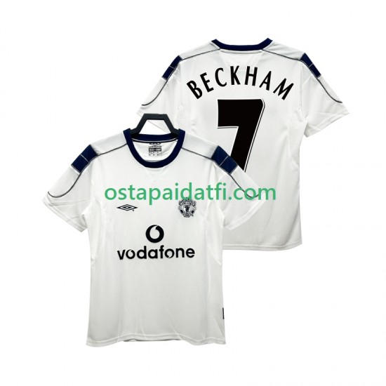 Manchester United Miehet Retro Vieraspeli Jalkapallopaidat BECKHAM 7 2000 2001 Lyhythihainen