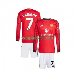 Manchester United Lapset Kotipeli Jalkapallopaidat 2025-2026 Cristiano Ronaldo 7 Pitkähihainen