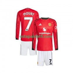 Manchester United Lapset Kotipeli Jalkapallopaidat 2025-2026 Mason Mount 7 Pitkähihainen