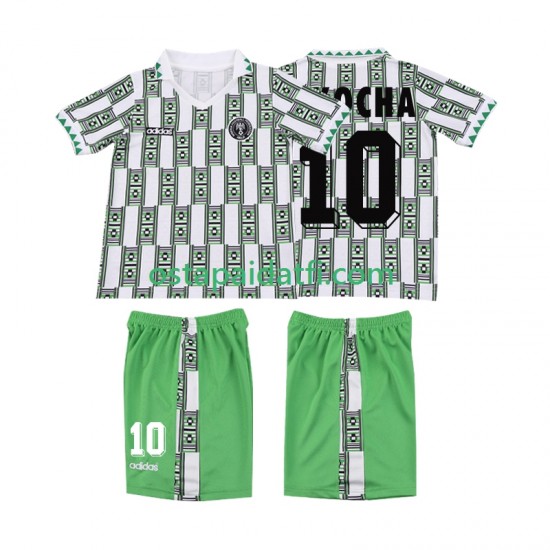 Nigeria Lapset Retro Vieraspeli Jalkapallopaidat OKOCHA 10 1994 Lyhythihainen
