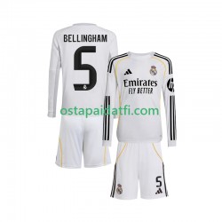 Real Madrid Lapset Kotipeli Jalkapallopaidat 2025-2026 Jude Bellingham 5 Pitkähihainen