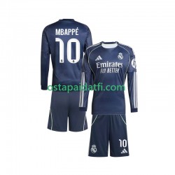 Real Madrid Lapset Vieraspeli Jalkapallopaidat 2025-2026 Kylian Mbappe 10 Pitkähihainen